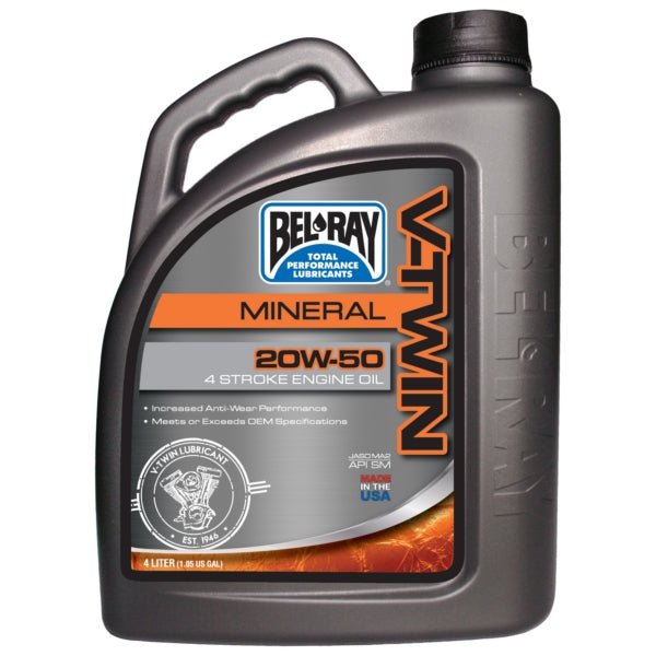 BEL - RAY MINERAL V - TWIN 4T ENGINE OIL 20W50 (4L) (301829150185) - DRIVEN Canada's Powersports 10690509401339301829150185