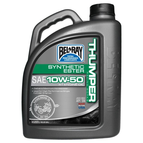 BEL - RAY SYNTHETIC THUMPER RACING WORKS 4T ENGINE OIL 10W50 (4L) (301724150185) - DRIVEN Canada's Powersports 10690509200826301724150185