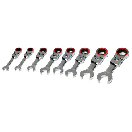 BIKE SERVICE 8PCS RATCHET WRENCH SET METRIC STUBBY FLEX HEAD (BS7352) - DRIVEN Canada's Powersports 4717991273523BS7352