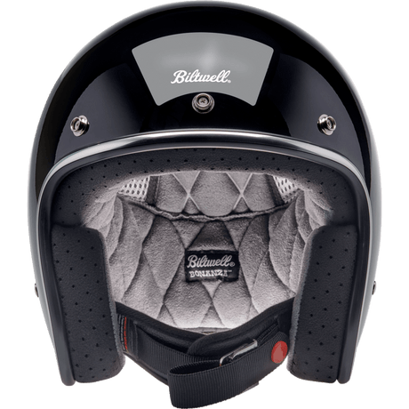 BILTWELL HELMET BONANZA Gloss Black Front - Driven Powersports