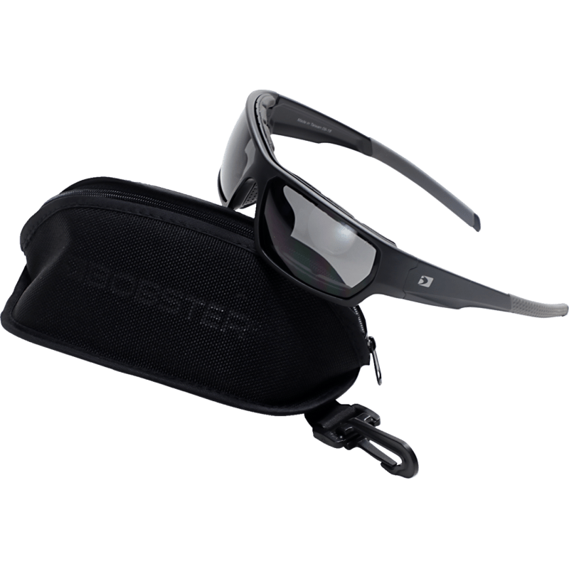 BOBSTER TREAD SUNGLASS REMOVABLE FOAM SMOKED LENS Matte Black Front - Driven Powersports
