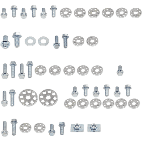 BOLT WORKS KAWASAKI/SUZUKI FULL PLASTICS FASTENER (KT) (KAW - 0310124W) - DRIVEN Canada's Powersports 819648022158KAW - 0310124W