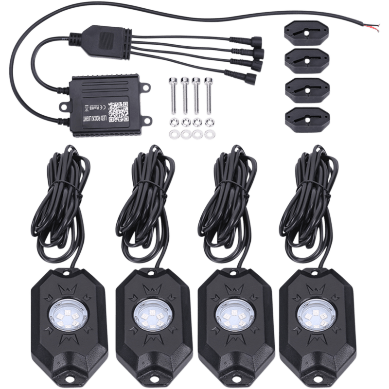 BRITE - LITES LED ROCK LIGHT KIT MULTI (BL - RGBROCK4) - DRIVEN Canada's Powersports BL - RGBROCK4