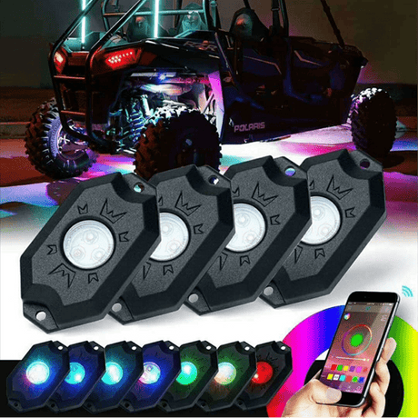 BRITE - LITES LED ROCK LIGHT KIT MULTI (BL - RGBROCK4) - DRIVEN Canada's Powersports BL - RGBROCK4
