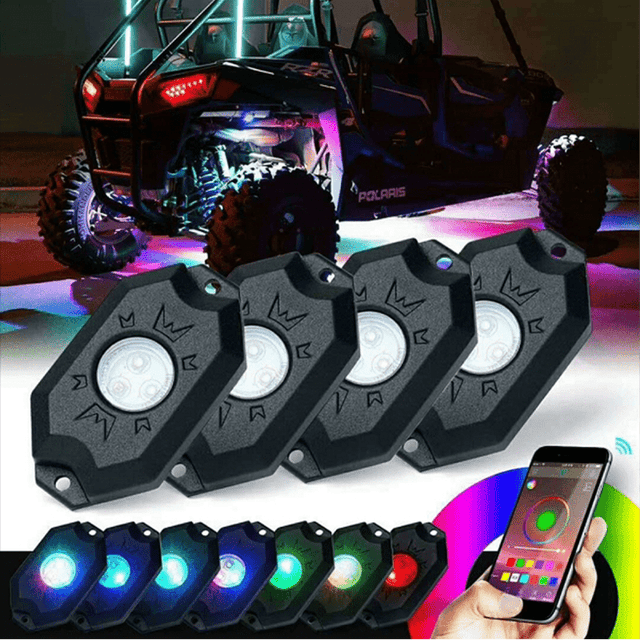 BRITE - LITES LED ROCK LIGHT KIT MULTI (BL - RGBROCK4) - DRIVEN Canada's Powersports BL - RGBROCK4