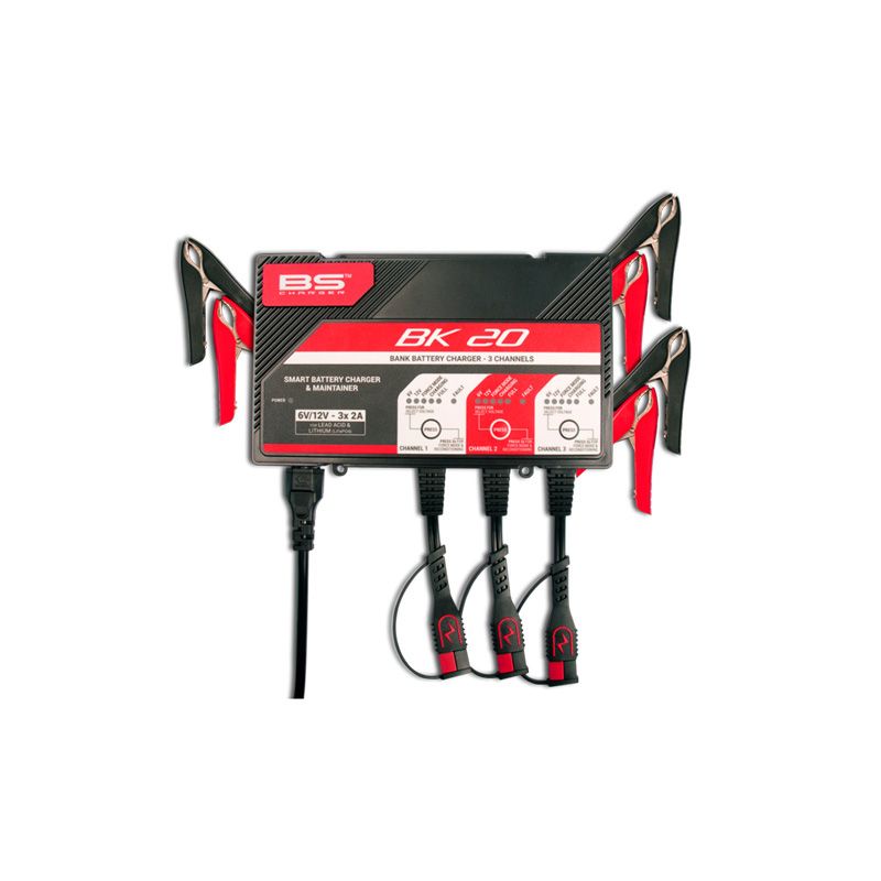 BS Battery 12V Charger Maintainer 3 X 2 Amp - DRIVEN Canada's Powersports 3564098005547700554