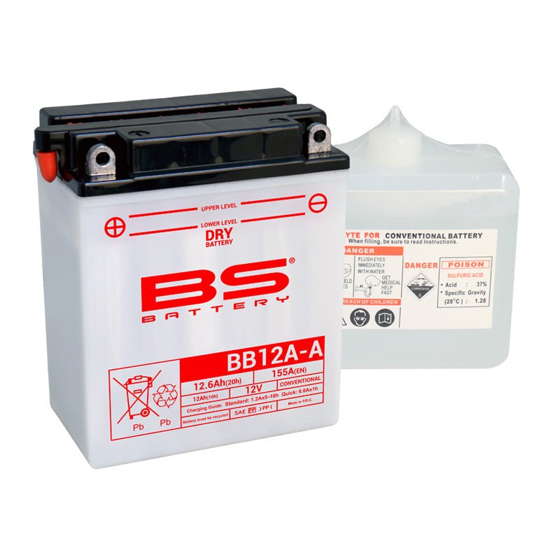 BS BATTERY BB12A - A 12V BATTERY WITH ACID PACK (310561) - DRIVEN Canada's Powersports 3661451003421310561