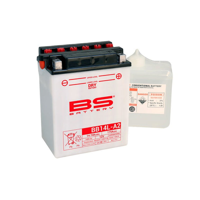BS BATTERY BB14L - A2 12V BATTERY WITH ACID PACK (310569) - DRIVEN Canada's Powersports 3661451003452310569