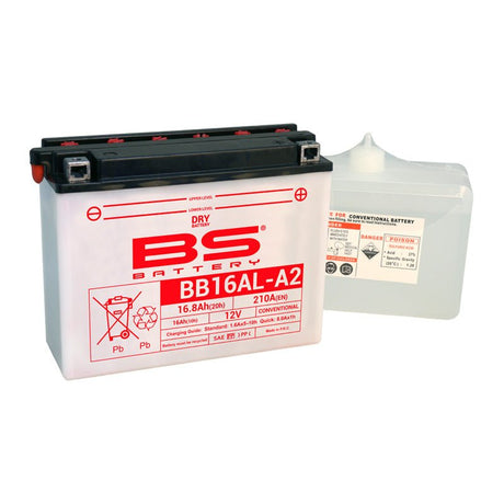 BS BATTERY BB16AL - A2 12V BATTERY WITH ACID PACK (310576) - DRIVEN Canada's Powersports 3661451003476310576