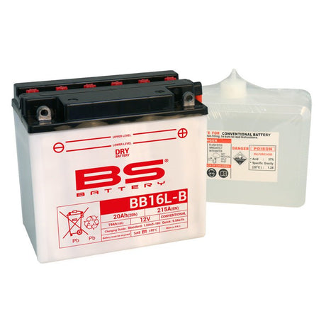BS BATTERY BB16L - B 12V BATTERY WITH ACID PACK (310578) - DRIVEN Canada's Powersports 3661454105702310578