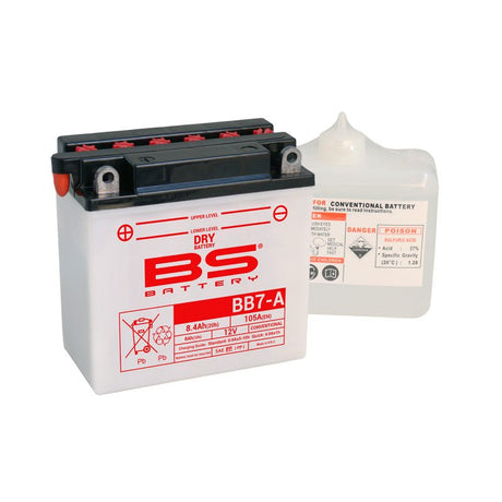 BS BATTERY BB7 - A 12V BATTERY WITH ACID PACK (310592) - DRIVEN Canada's Powersports 3661454105818310592