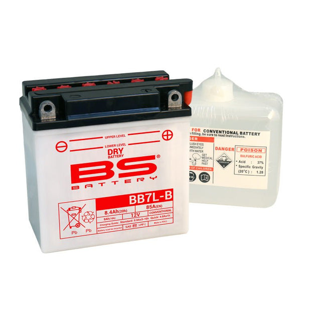 BS BATTERY BB7L - B 12V BATTERY WITH ACID PACK (310594) - DRIVEN Canada's Powersports 3661454105832310594