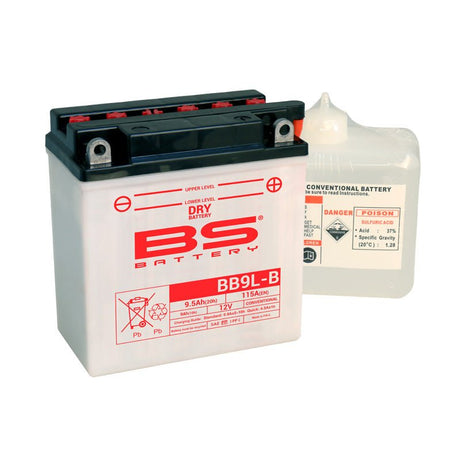BS BATTERY BB9L - B 12V BATTERY WITH ACID PACK (310599) - DRIVEN Canada's Powersports 3661454105887310599