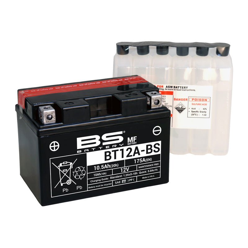 BS BATTERY BT12A - BS MAINTENANCE FREE 12V BATTERY (300602) - DRIVEN Canada's Powersports 3661451002660300602