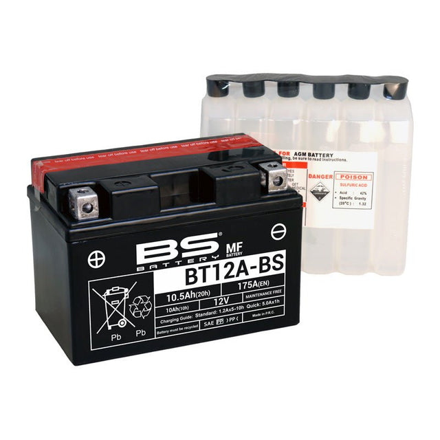 BS BATTERY BT12A - BS MAINTENANCE FREE 12V BATTERY (300602) - DRIVEN Canada's Powersports 3661451002660300602