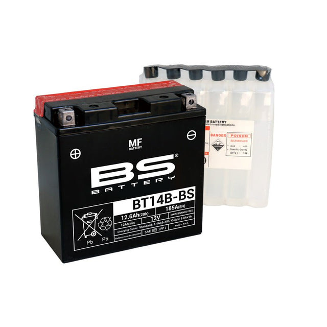 BS BATTERY BT14B - BS MAINTENANCE FREE 12V BATTERY (300629) - DRIVEN Canada's Powersports 3661451002936300629