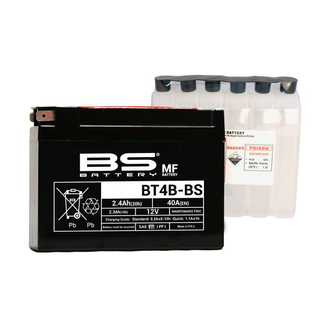 BS BATTERY BT4B - BS MAINTENANCE FREE 12V BATTERY (300625) - DRIVEN Canada's Powersports 3661451002899300625