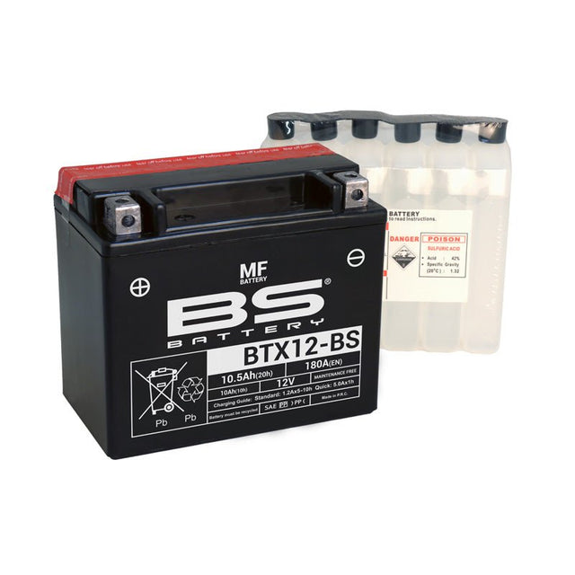 BS BATTERY BTX12 - BS MAINTENANCE FREE 12V BATTERY (300603) - DRIVEN Canada's Powersports 3661451002677300603