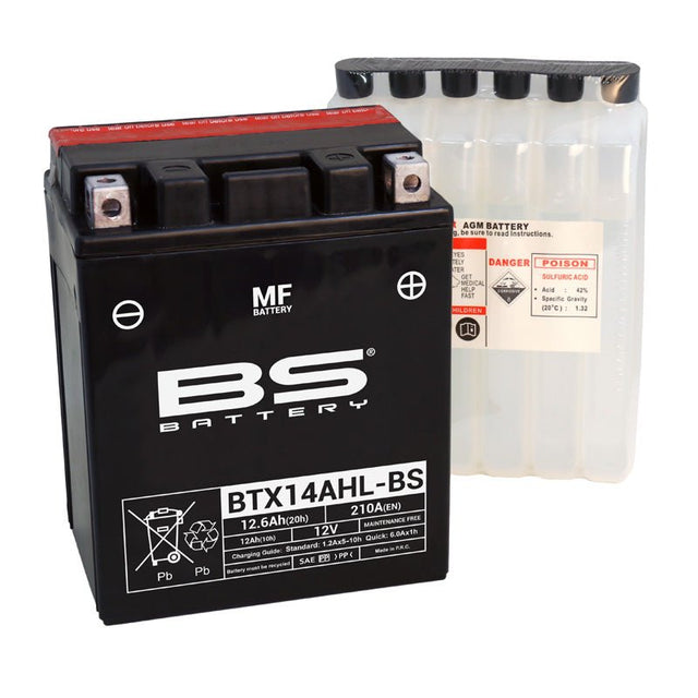 BS BATTERY BTX14AHL - BS MAINTENANCE FREE 12V BATTERY (300607) - DRIVEN Canada's Powersports 3661451002714300607