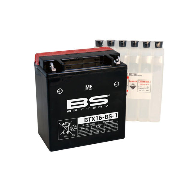 BS BATTERY BTX16 - BS1 MAINTENANCE FREE 12V BATTERY (300623) - DRIVEN Canada's Powersports 3661451002875300623