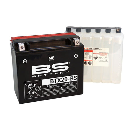 BS BATTERY BTX20 - BS MAINTENANCE FREE 12V BATTERY (300611) - DRIVEN Canada's Powersports 3661451002752300611