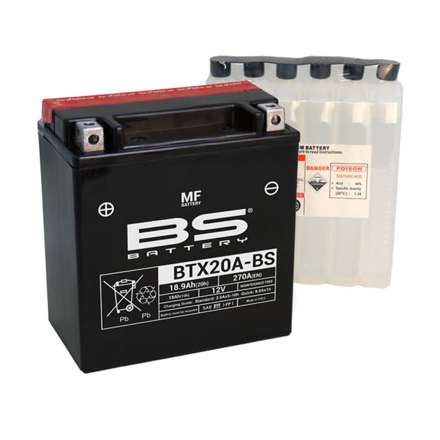 BS BATTERY BTX20A - BS MAINTENANCE FREE 12V BATTERY (300808) - DRIVEN Canada's Powersports 3661451002769300808
