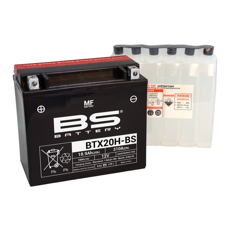 BS BATTERY BTX20H - BS MAINTENANCE FREE 12V BATTERY (300613) - DRIVEN Canada's Powersports 3661451002776300613