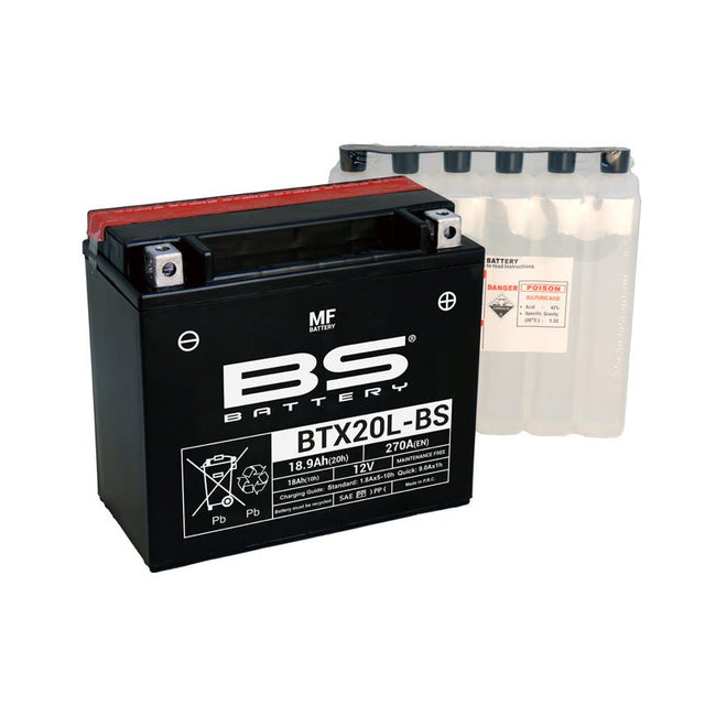 BS BATTERY BTX20L - BS MAINTENANCE FREE 12V BATTERY (300610) - DRIVEN Canada's Powersports 3661451002745300610