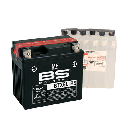 BS BATTERY BTX5L - BS MAINTENANCE FREE 12V BATTERY (300618) - DRIVEN Canada's Powersports 3661451002820300618