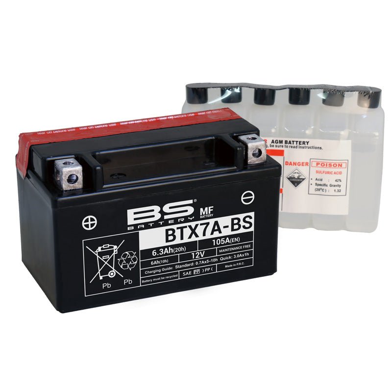 BS BATTERY BTX7A - BS MAINTENANCE FREE 12V BATTERY (300619) - DRIVEN Canada's Powersports 3661451002837300619