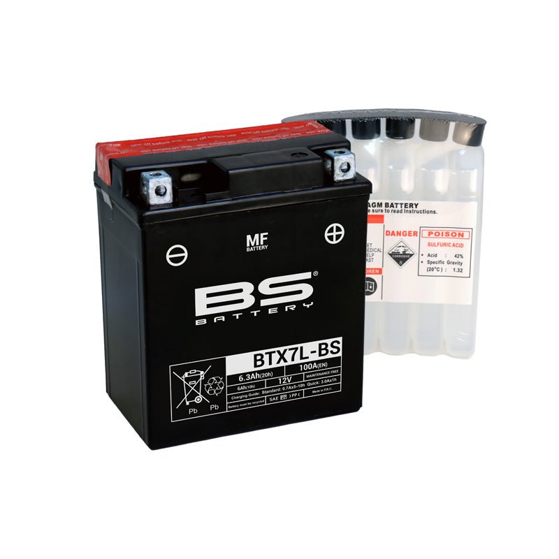 BS BATTERY BTX7L - BS MAINTENANCE FREE 12V BATTERY (300620) - DRIVEN Canada's Powersports 3661451002844300620