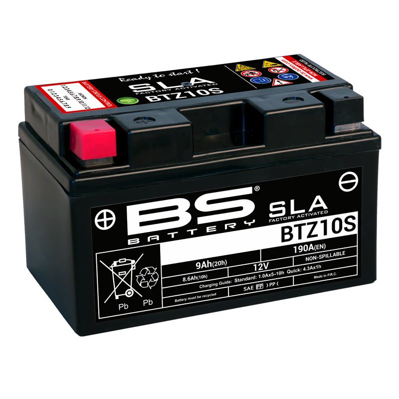 BS BATTERY BTZ10S SLA, FACTORY ACTIVITED 12V BATTERY (300636 - 1) - DRIVEN Canada's Powersports 3661451003001300636 - 1