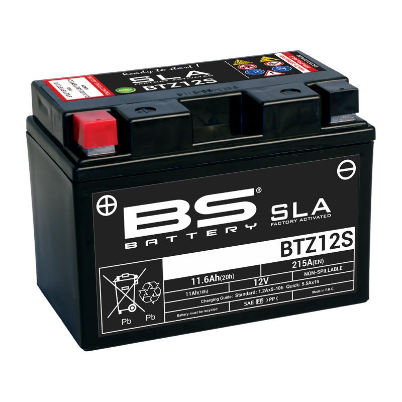 BS BATTERY BTZ12S SLA, FACTORY ACTIVITED 12V BATTERY (300637 - 1) - DRIVEN Canada's Powersports 3661451003018300637 - 1