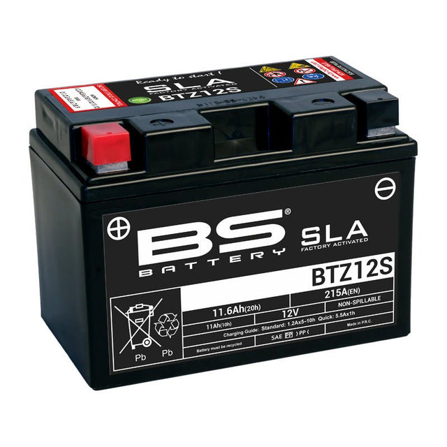 BS BATTERY BTZ12S SLA, FACTORY ACTIVITED 12V BATTERY (300637 - 1) - DRIVEN Canada's Powersports 3661451003018300637 - 1