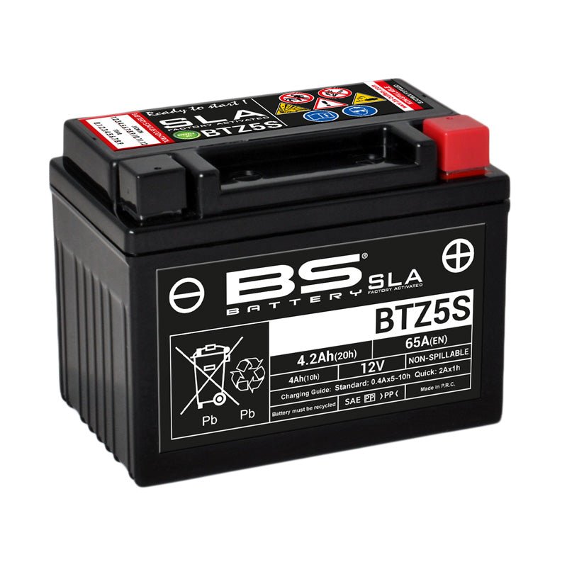 BS BATTERY BTZ5S SLA, FACTORY ACTIVITED 12V BATTERY (300669) - DRIVEN Canada's Powersports 3564094006692300669