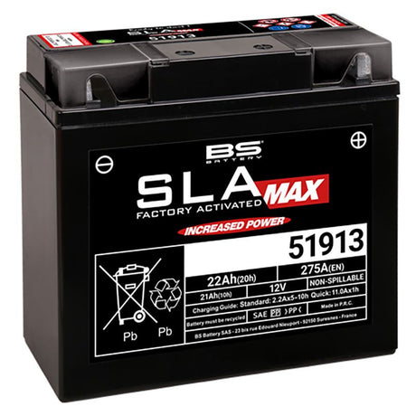 BS Battery SLA Max 51913 Factory Activated 12V Battery - DRIVEN Canada's Powersports 3564094008603300860