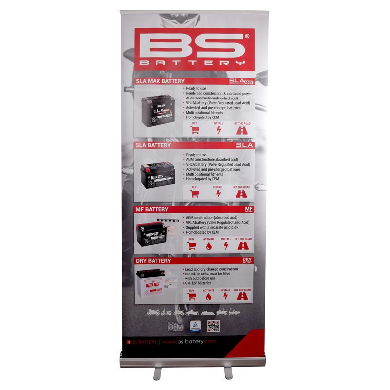 BS BATTERY SLA/MAX ROLL UP 85X200CM (EN) (900067) - DRIVEN Canada's Powersports 900067