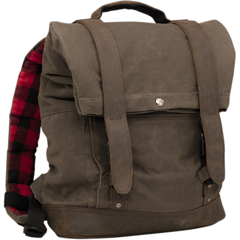 BURLY BRAND ROLL TOP BACKPACK DARK OAK (B15 - 1020D) - DRIVEN Canada's Powersports B15 - 1020D