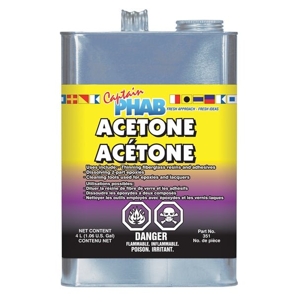 CAPTAIN PHAB ACETONE FIBERGLASS CLEANER (351) - DRIVEN Canada's Powersports 079854003512351