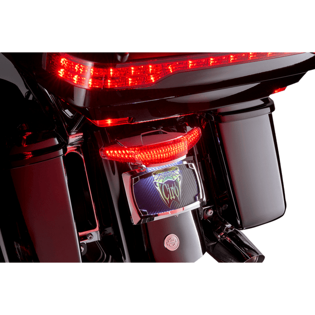 CIRO LLC TAILIGHT/LICENSE PLATE MOUNT SMOKE LENS CHROME (40453) - DRIVEN Canada's Powersports 40453