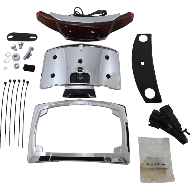 CIRO LLC TAILLIGHT/LICENSE PLATE MOUNT CHROME (40073) - DRIVEN Canada's Powersports 40073