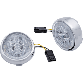 CIRO LLC TURN SIGNAL INSERT FRONT CHROME/CLEAR (45403) - DRIVEN Canada's Powersports 45403