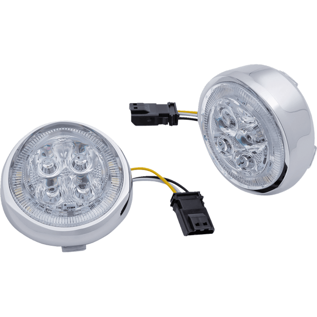 CIRO LLC TURN SIGNAL INSERT FRONT CHROME/CLEAR (45403) - DRIVEN Canada's Powersports 45403