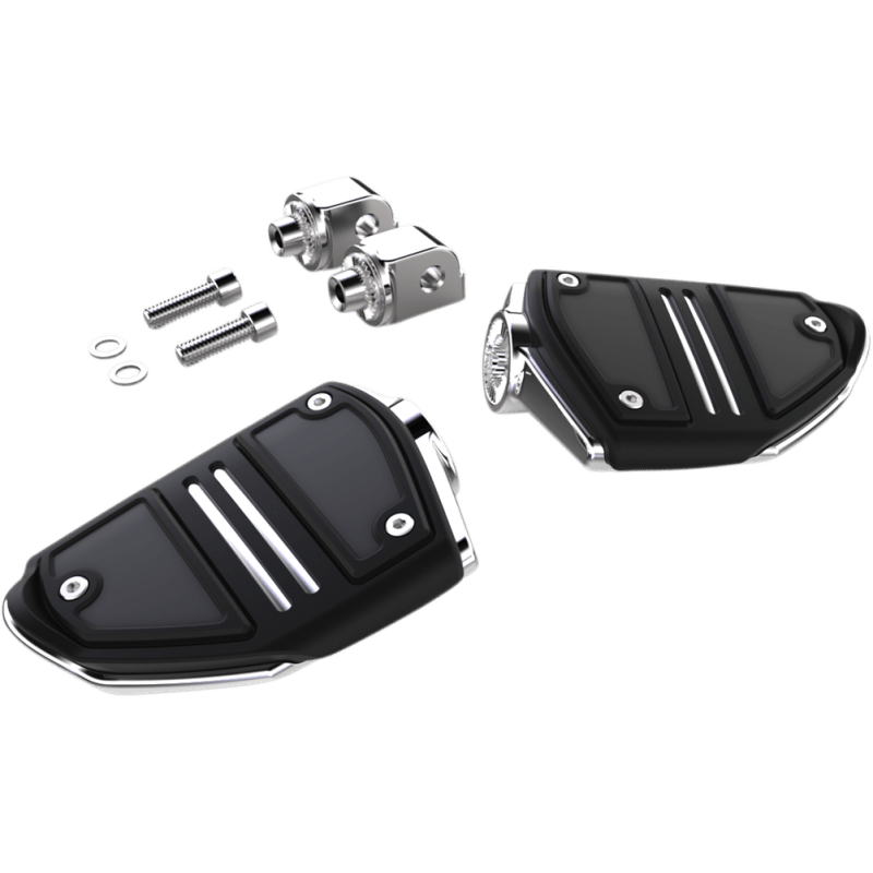 CIRO LLC TWIN RAIL FOOTPEGS W/ADAPTERS FOR '18 - UP SOFTAIL, CHROME (61406) - DRIVEN Canada's Powersports 61406