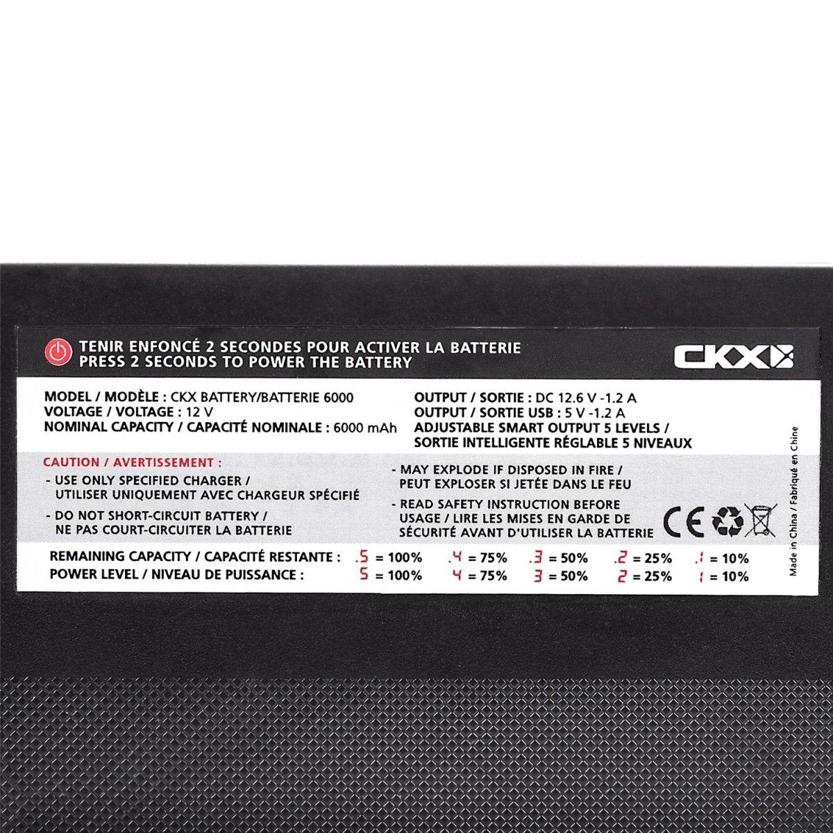 CKX BATTERY PACK 6000 MAH FOR ELECTRIC GOGGLES - DRIVEN Canada's Powersports 779421616847120195