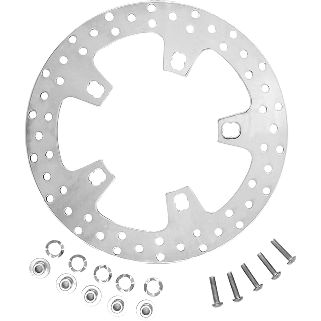COASTAL MOTO 11.8" FRONT PERIMETER ROTOR FL POLISHED W/HARDWARE SOLD EA (CM - FR - 118P) - DRIVEN Canada's Powersports CM - FR - 118P