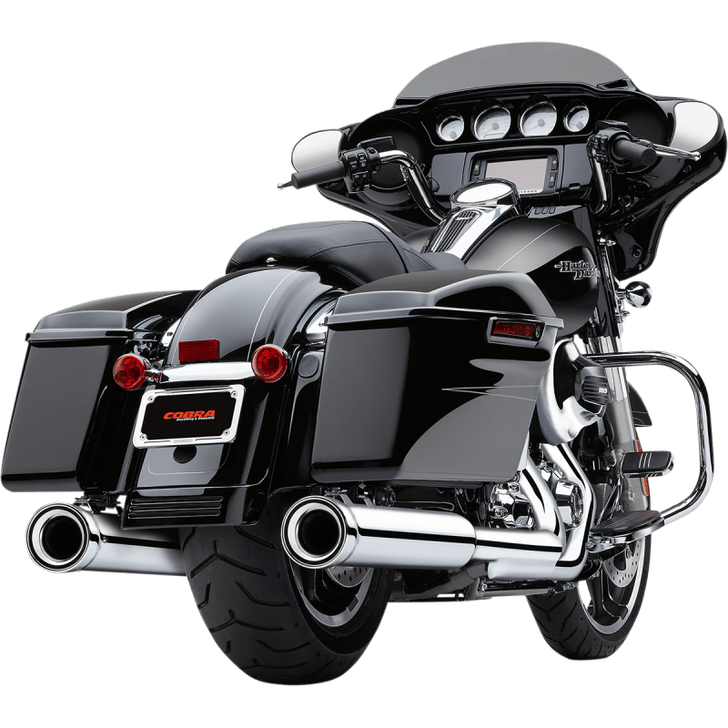 COBRA 95 - 16 FLH NH MUFFLERS 4" CHROME*2 (6107) - DRIVEN Canada's Powersports 6107