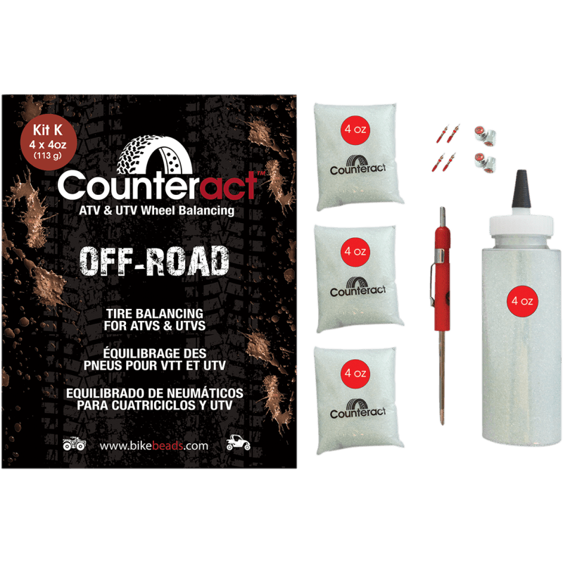 COUNTERACT INTERNAL TIRE BALANCING BEADS ATV/UTV 4X 4OZ (KIT K) - DRIVEN Canada's Powersports 18728800063KIT K