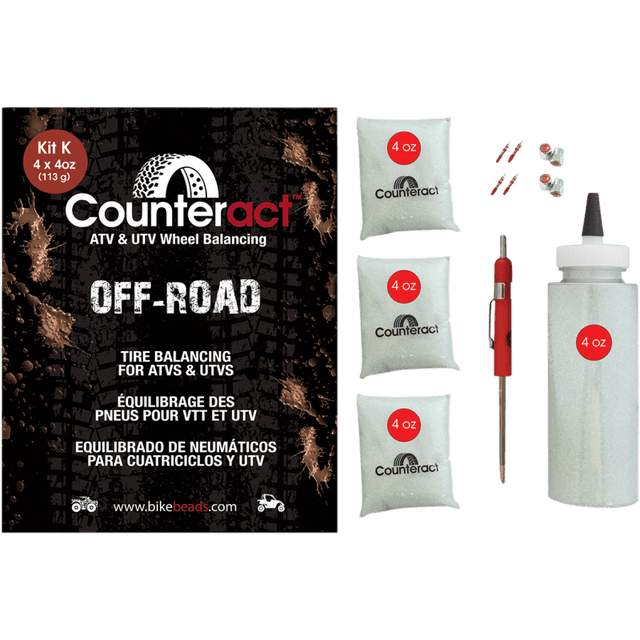 COUNTERACT INTERNAL TIRE BALANCING BEADS ATV/UTV 4X 4OZ (KIT K) - DRIVEN Canada's Powersports 18728800063KIT K