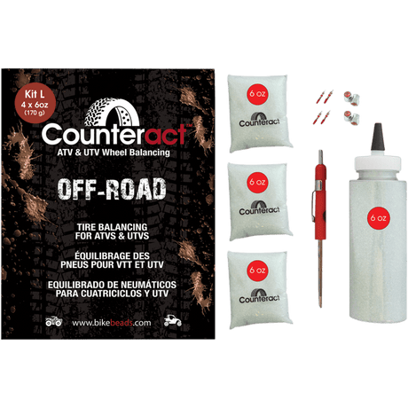 COUNTERACT INTERNAL TIRE BALANCING BEADS ATV/UTV 4X 6OZ (KIT L) - DRIVEN Canada's Powersports 18728800064KIT L